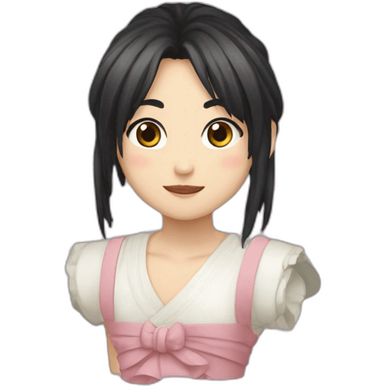 Jirai kei rosa y negro emoji