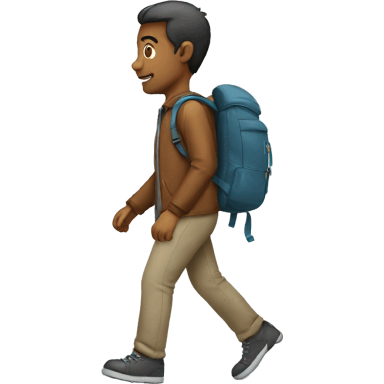 man walking with backpack emoji