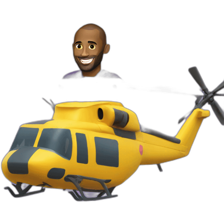 kobe bryant in a helicopter emoji