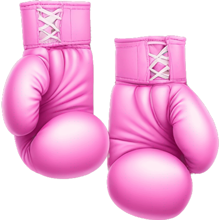 Pink boxing gloves emoji