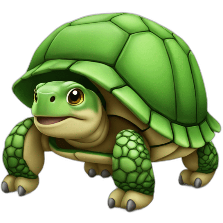 Tortue sur un castor emoji