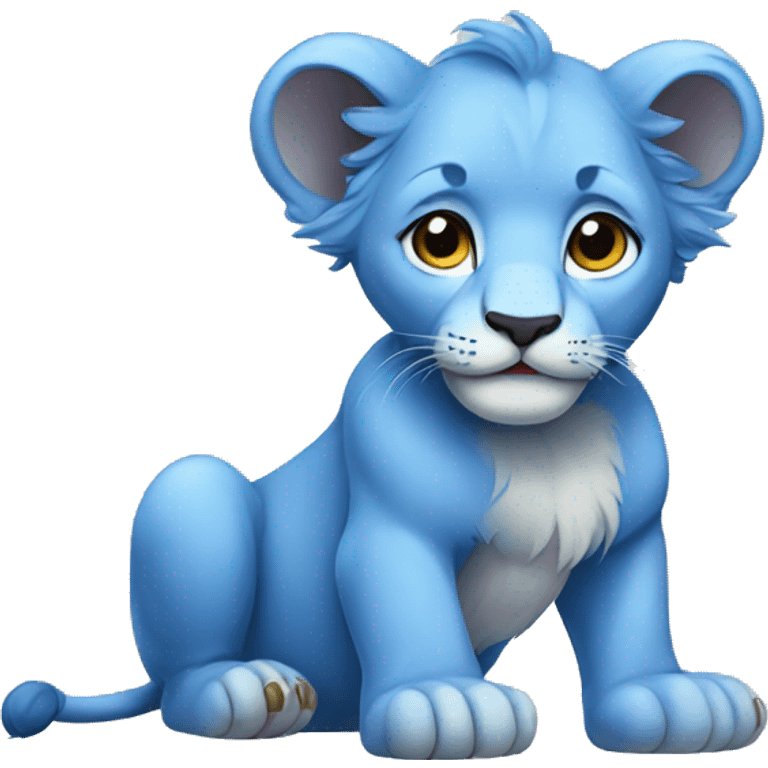 blue lion cub emoji