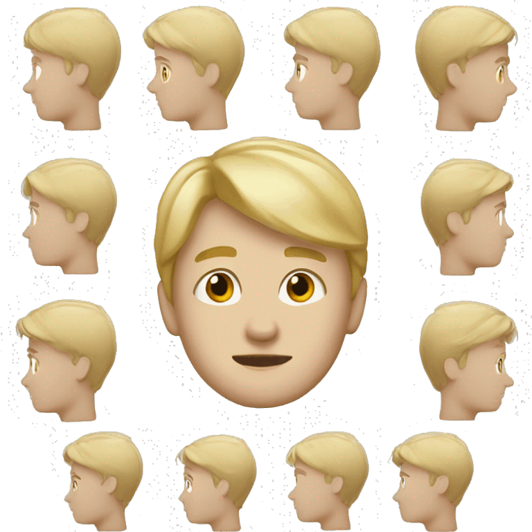 blonde hair focus male portrait short hair emoji