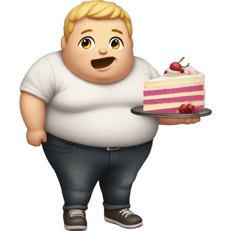 Fat kid loves cake emoji