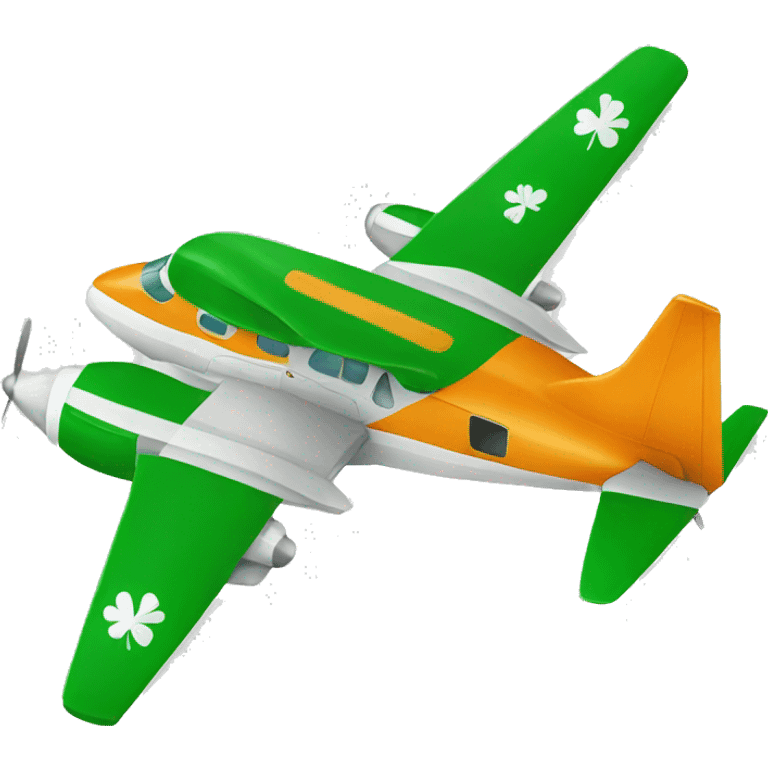 Plane wih irish flag emoji