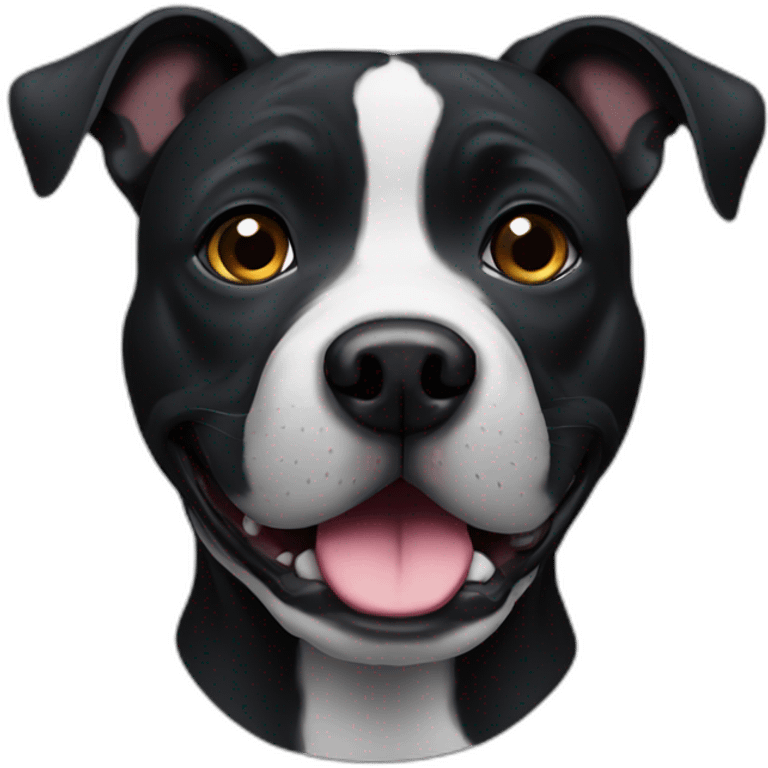 black staffie dog emoji