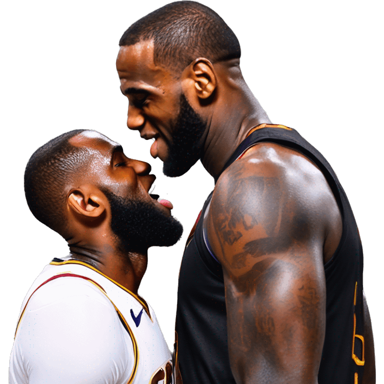 lebron james kissing dwane wade emoji