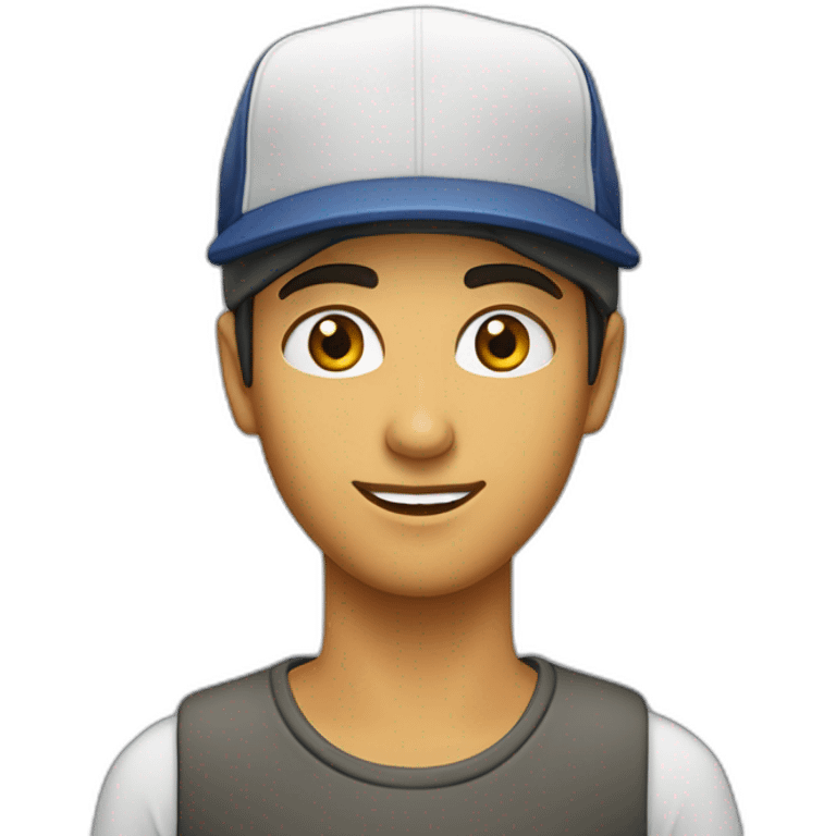 Jeune de banlieue arabe avec une casquette emoji