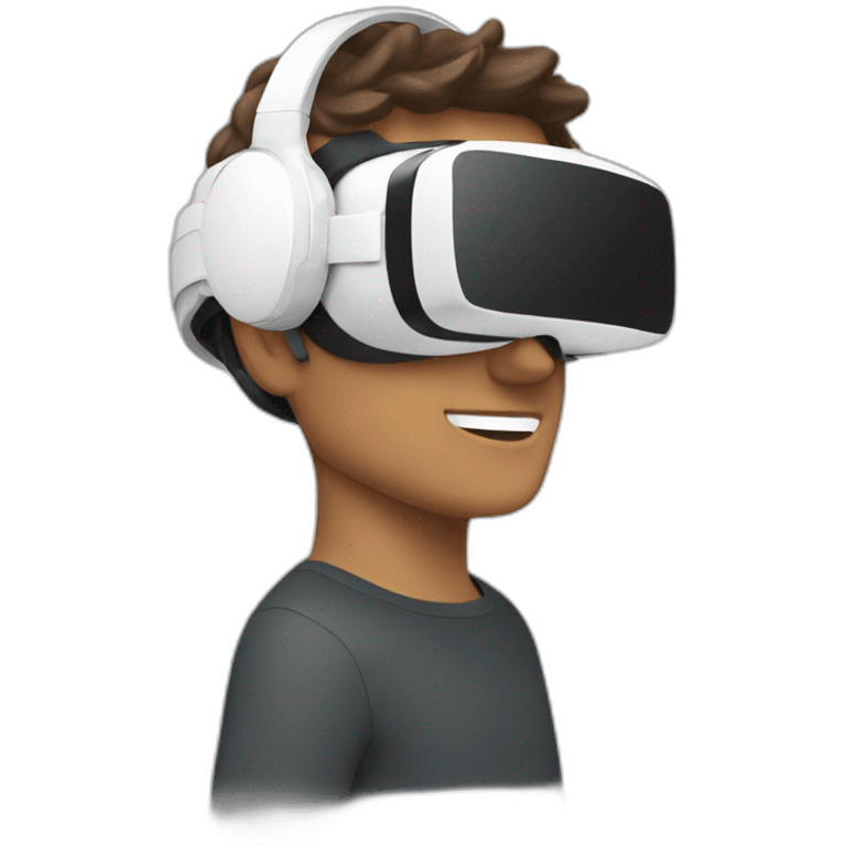 Man white with vr casque emoji