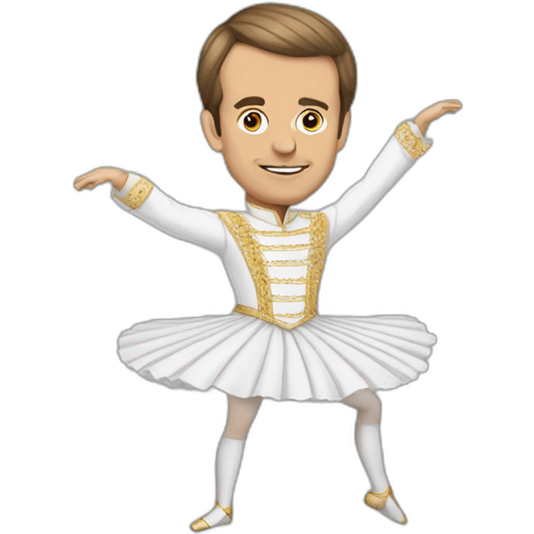 Emmanuel Macron in classical dance tutu emoji