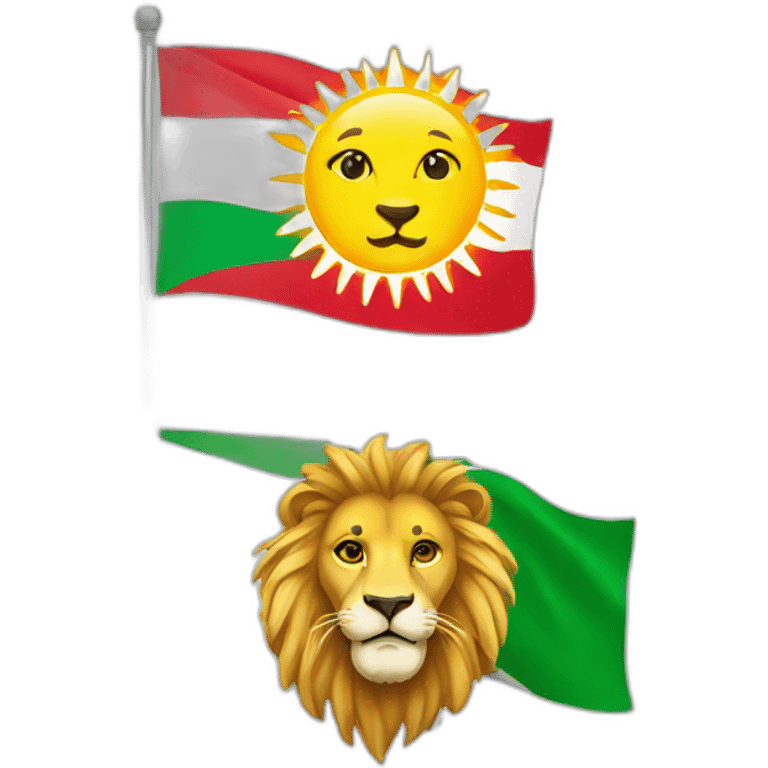 Lion and sun flag of Iran emoji