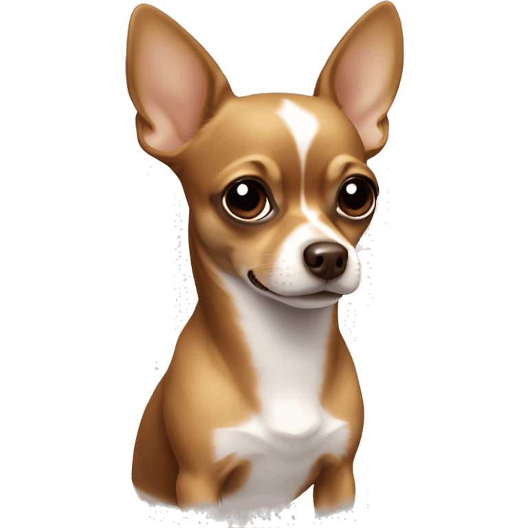 Chihuahua all brown face with only white on nose emoji