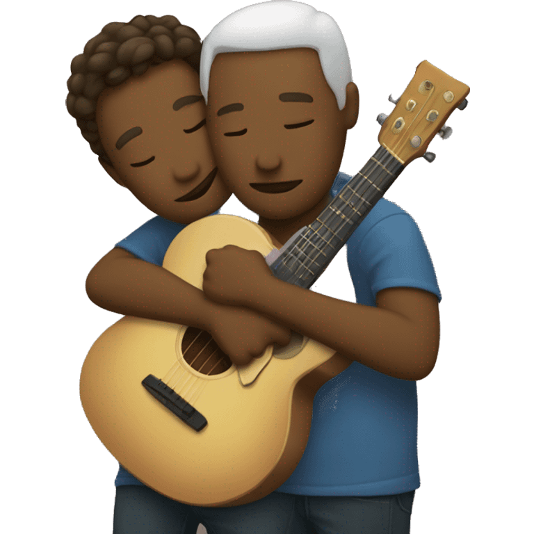 Musicians hugging emoji