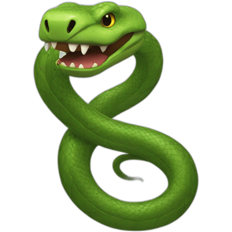 Evil snake emoji