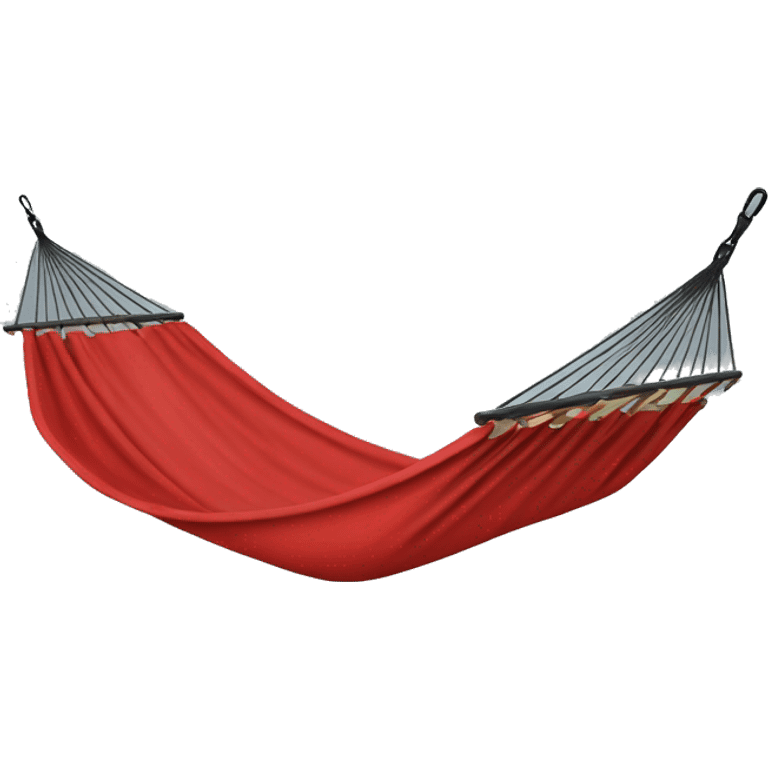 Realistic red camping hammock lisolated. emoji