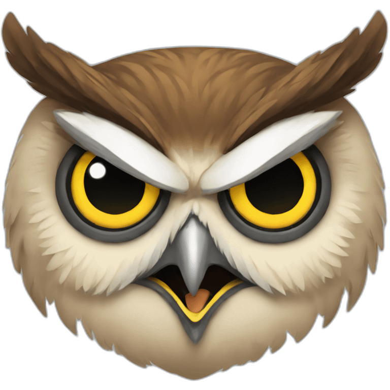 angry owl emoji