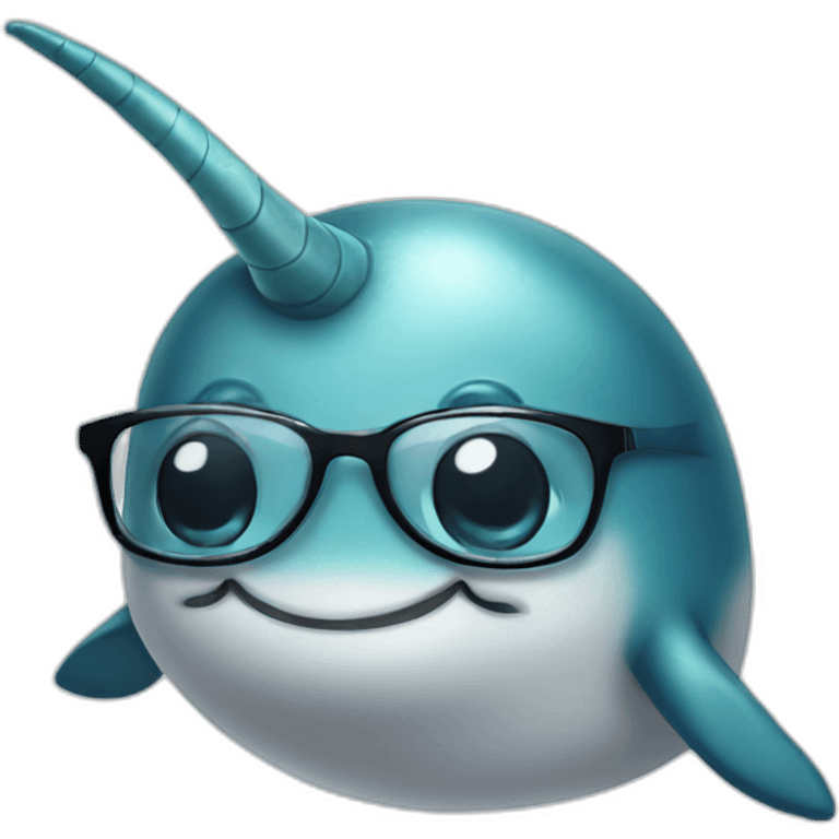 narwhal with glasses emoji