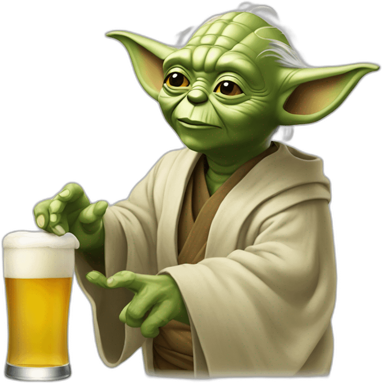 Yoda boit une bière emoji