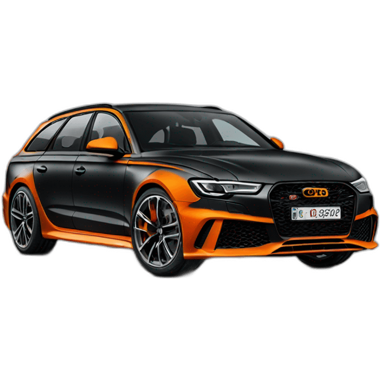 rs6 noire et orange  emoji