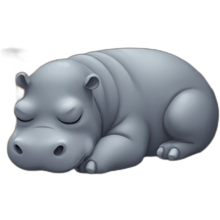 Sleeping hippo emoji