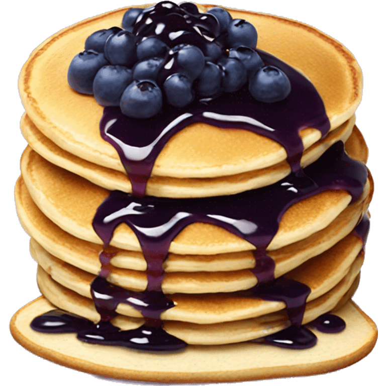 Pancakes with blueberry jam  emoji