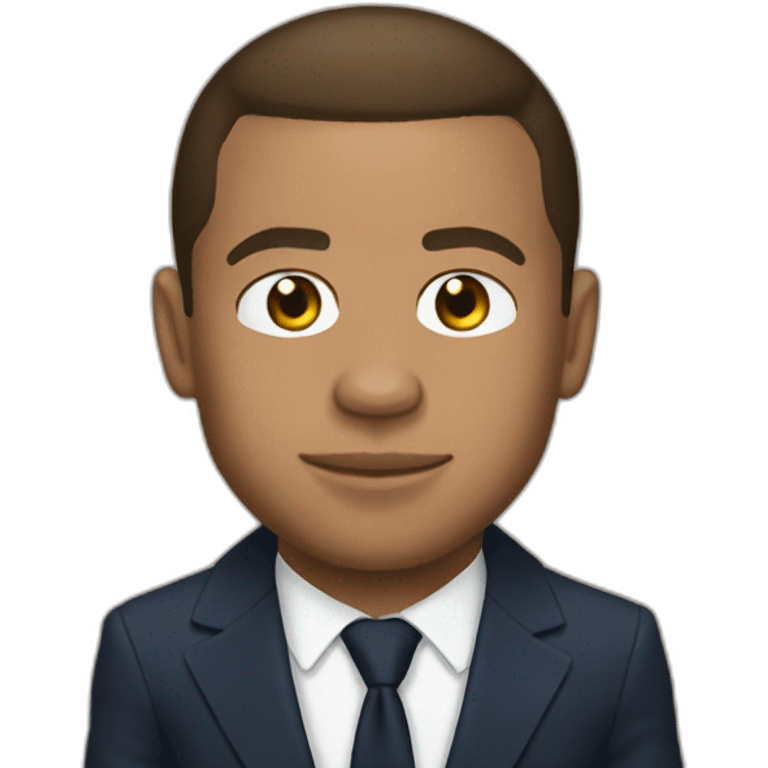 Macron embrasse mbappe emoji