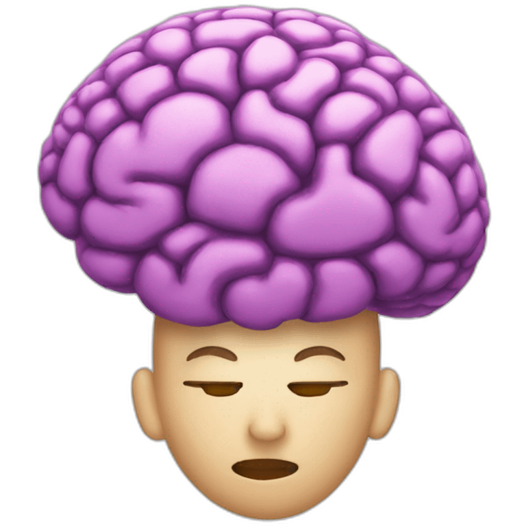 Brain saying hallo emoji