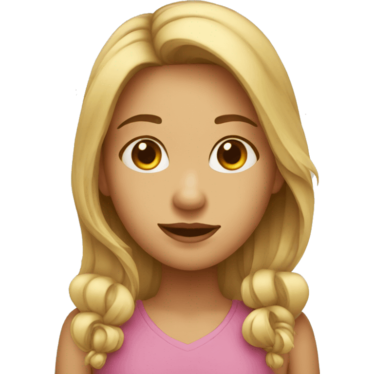 A girl with flowing nose emoji