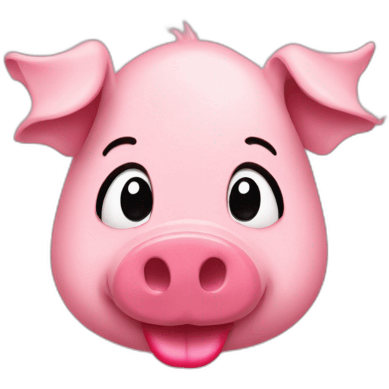 lipstick on a pig emoji