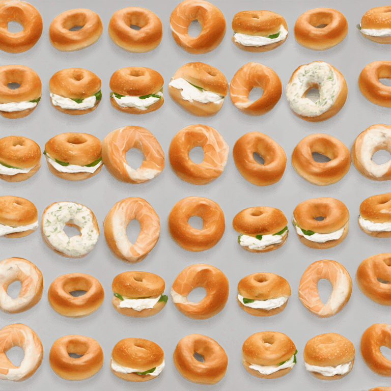 salmon and cream cheese bagel emoji