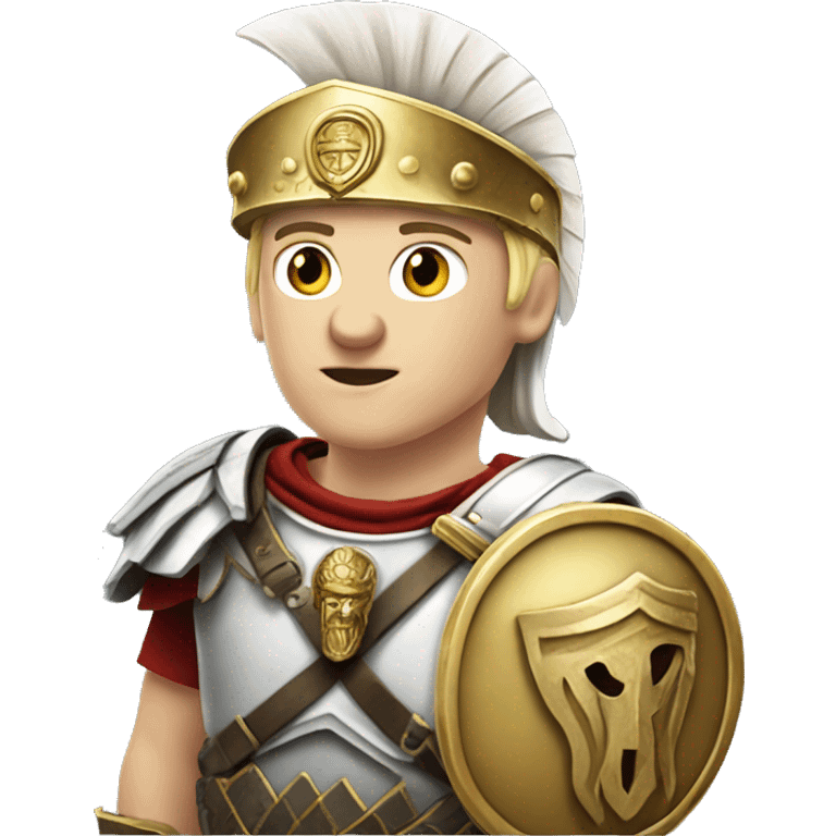 pale skinned Roman Legionnaire with scutum emoji