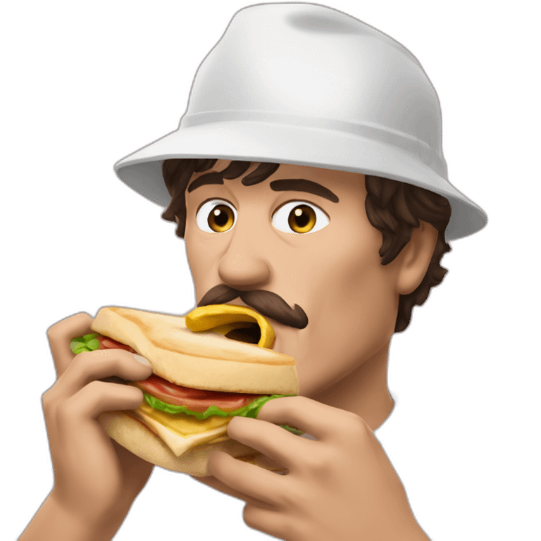 Pedro Pascal eating a sandwich meme emoji