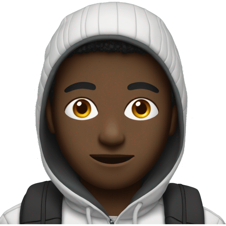 black boy with a ski mask emoji