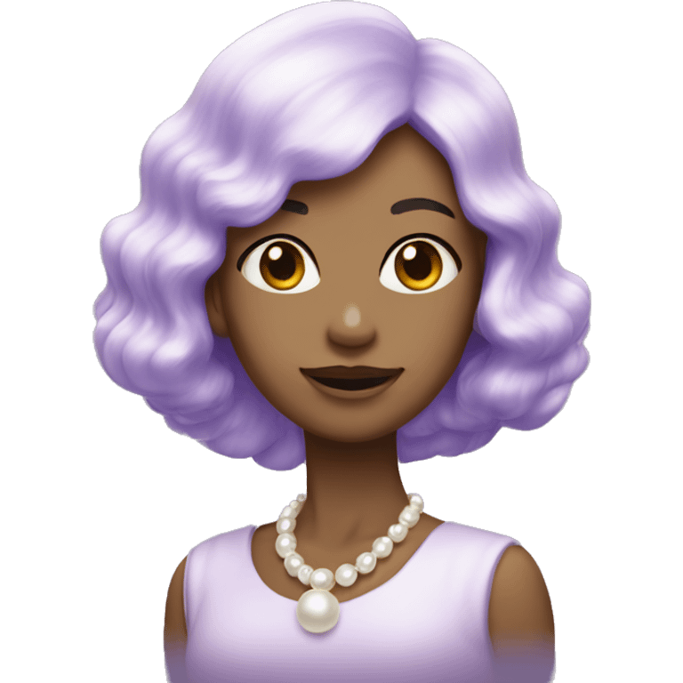 Pearl in lavender oyster emoji