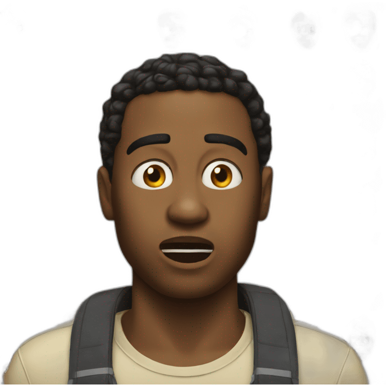 Black guy shocked meme emoji