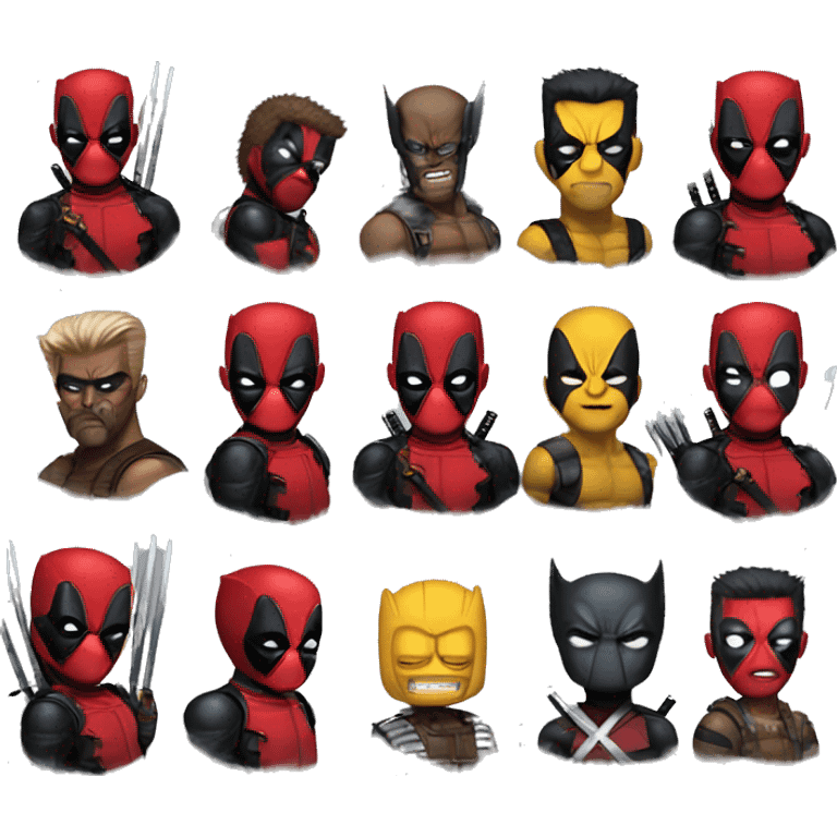 Deadpool wolverine emoji