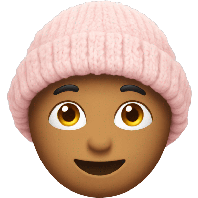 Light pink woolly hat  emoji