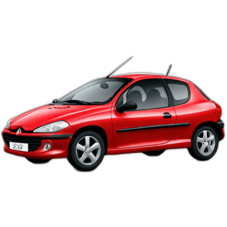 Peugeot 206 rouge emoji