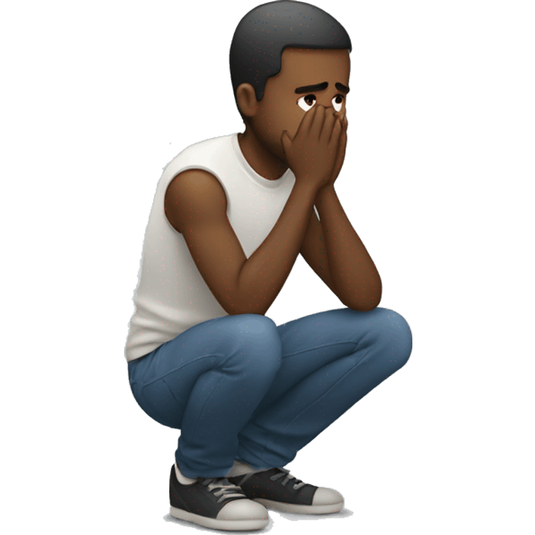 sad man kneeling emoji