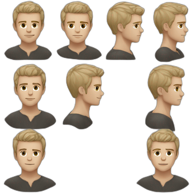 Klaus mikaelson short haircut realistic detailed emoji