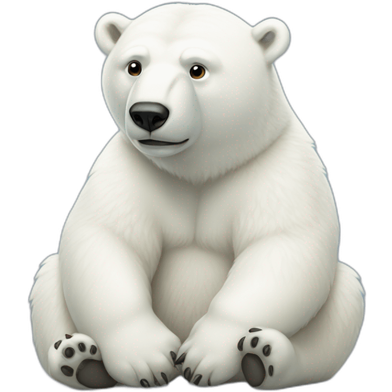 Polar bear sitting emoji