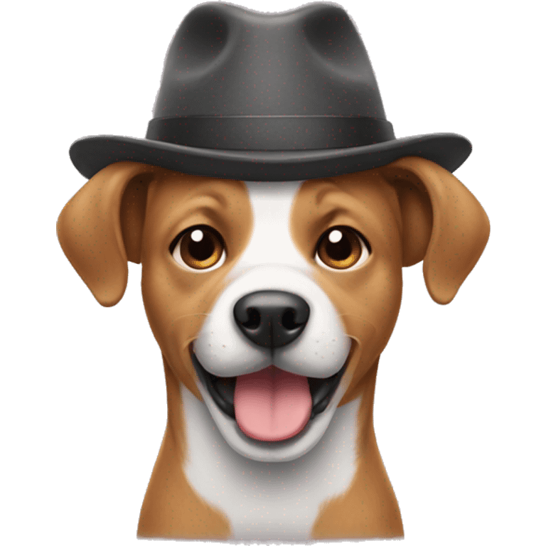 dog wearing a hat emoji