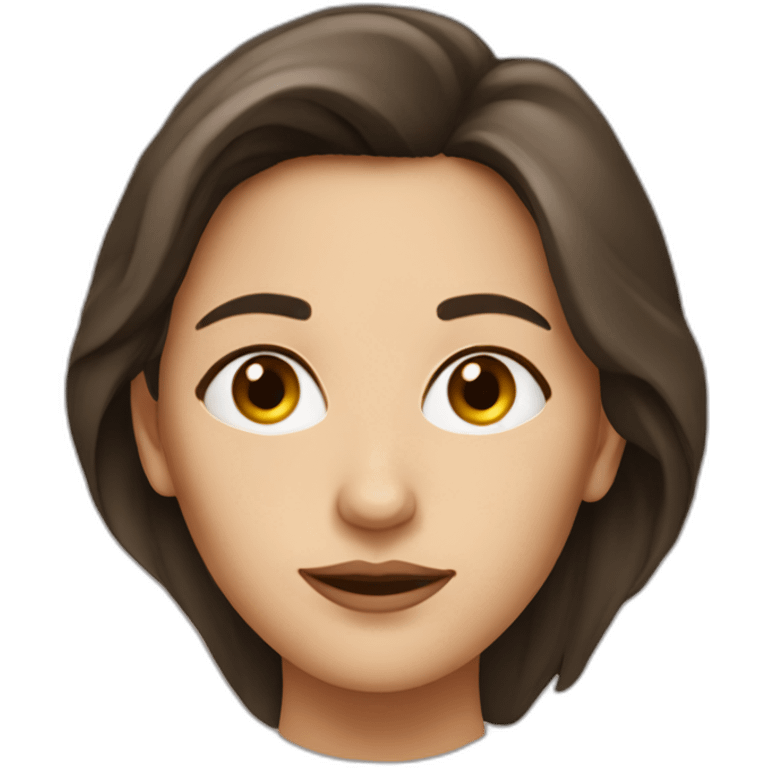 myopic brunette woman emoji