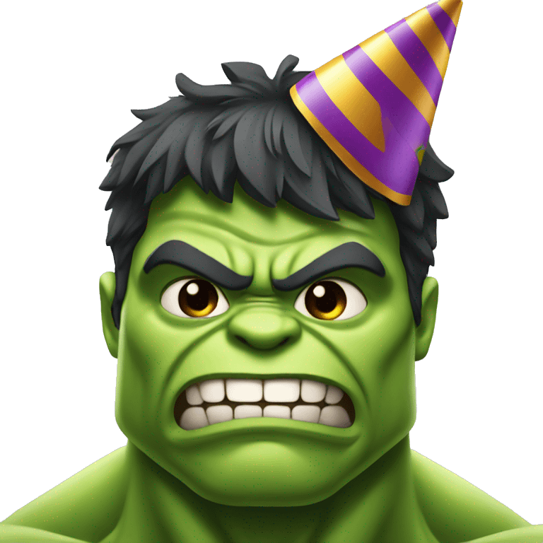 hulk in a party hat emoji