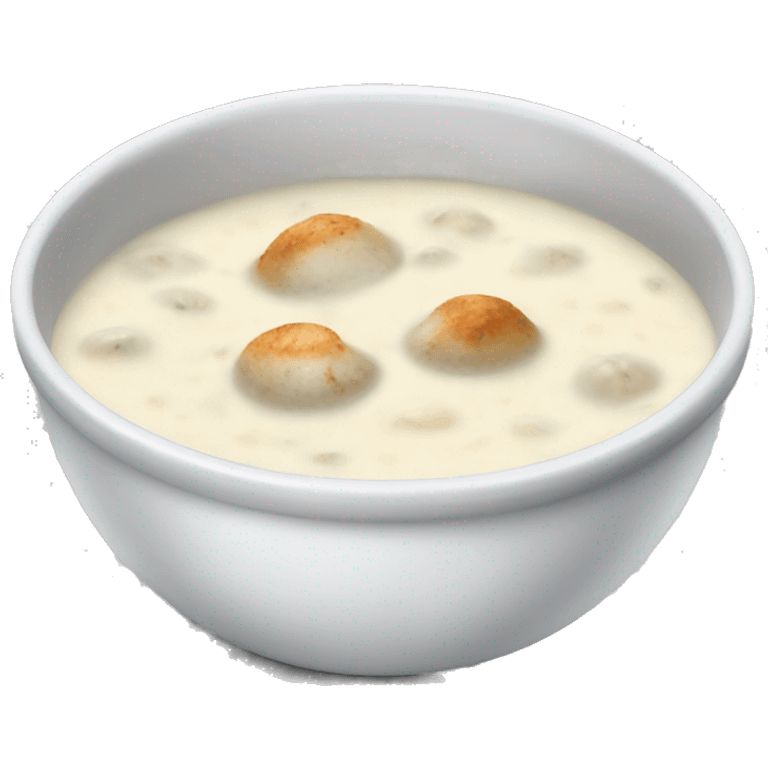 A bowl of clam chowder emoji