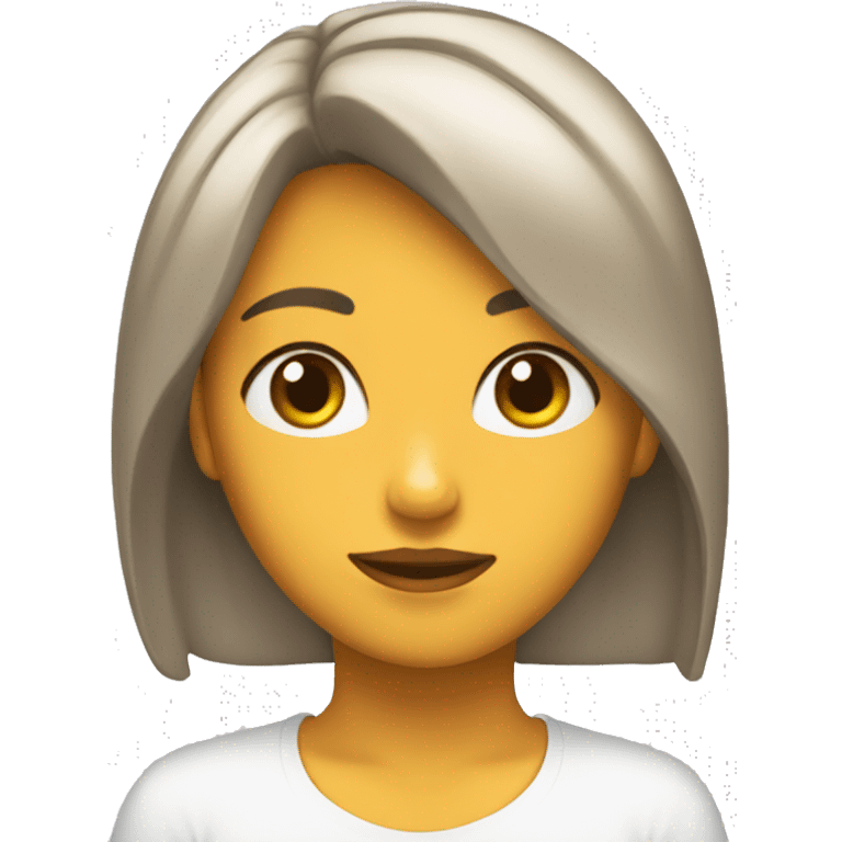 chica pelo larga alta delgada morena emoji