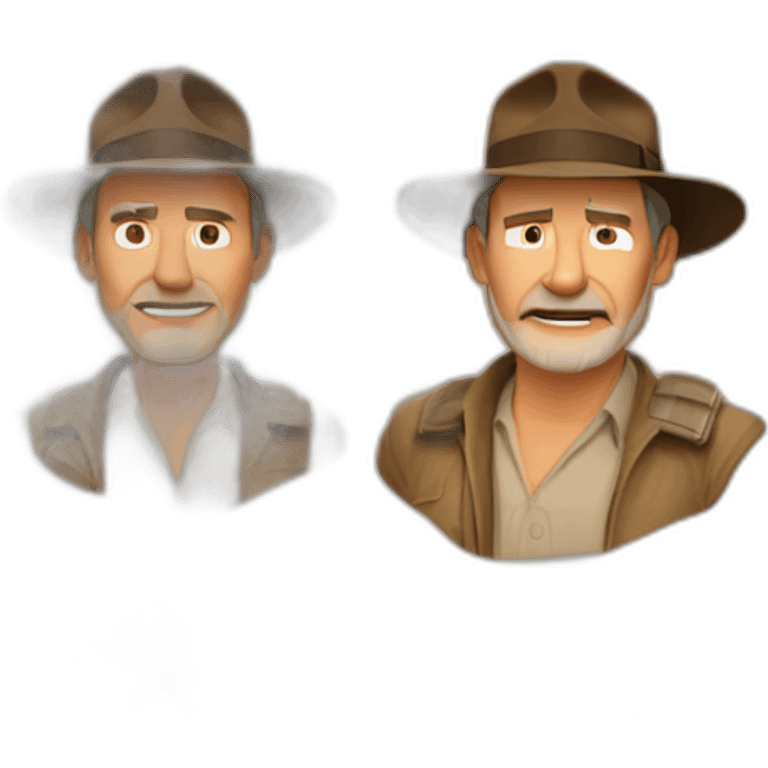 A TOK emoji of Harrison Ford as Indiana Jones. No patterns emoji