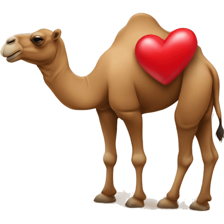 heart in front of camel emoji