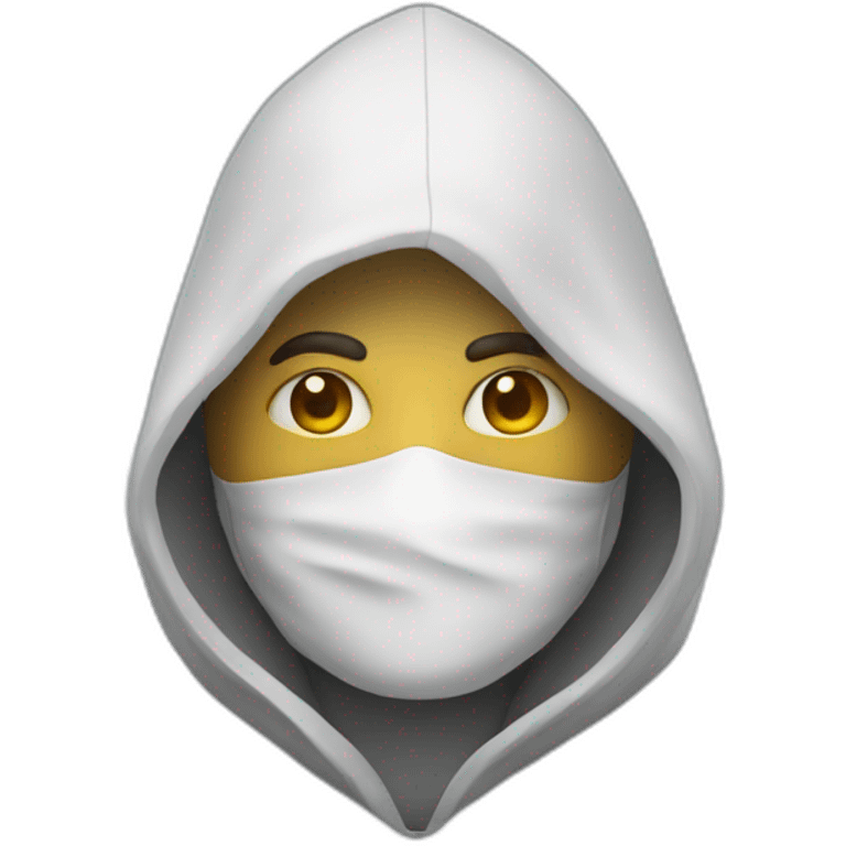 person in mask and hood emoji