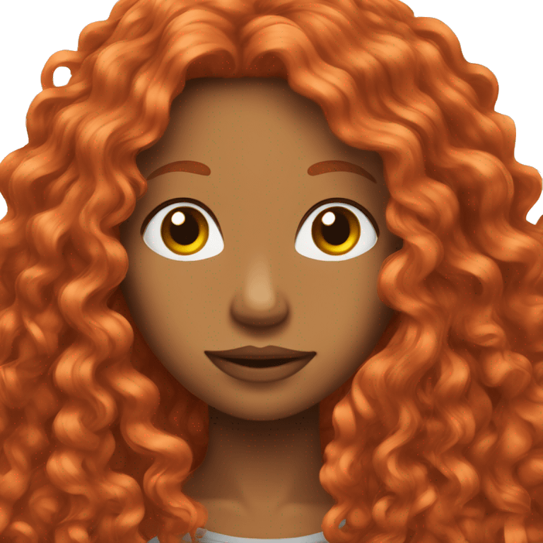 long curly red hair emoji